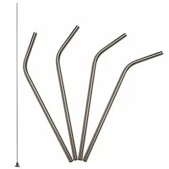 Lurch Trinkhalme Edelstahl, 4er Set Mit Bürste