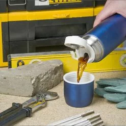 Lurch Isolier-Flasche Mit Becher Denim Blue -Kaffee Espresso Verkäufe 215 RS3586 240914 240919 Isolier Flasche Becher Denim Blue Baustelle scr