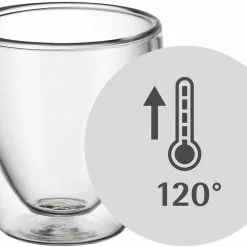 WMF Kult Doppelwandige Espressotassen Glas Set 2-teilig -Kaffee Espresso Verkäufe 217 09 0138 2000 104