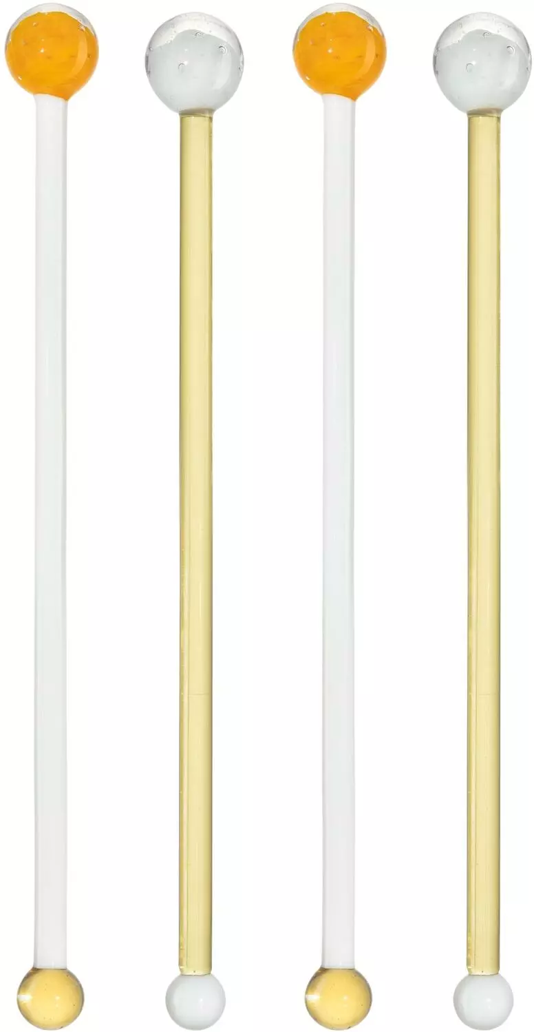 Leonardo Rührer POESIA 4er-Set 20 Cm Orange/weiß 1 Leonardo Rührer POESIA 4er-Set 20 Cm Orange/weiß