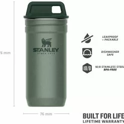 Stanley Edelstahlbecher 4x59ml, Grün -Kaffee Espresso Verkäufe 222 669600 web3