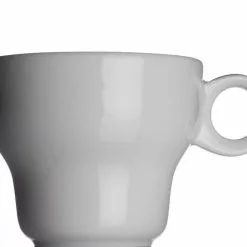 Modern Classic Café Au Lait Tasse Von Porzellanfabrik Walküre, Weiß