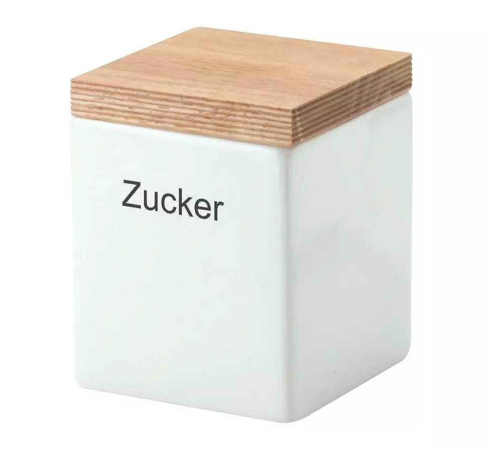 Continenta Vorratsdose Quadratisch Aus Keramik Mit Holzdeckel 1 Continenta Vorratsdose Quadratisch Aus Keramik Mit Holzdeckel