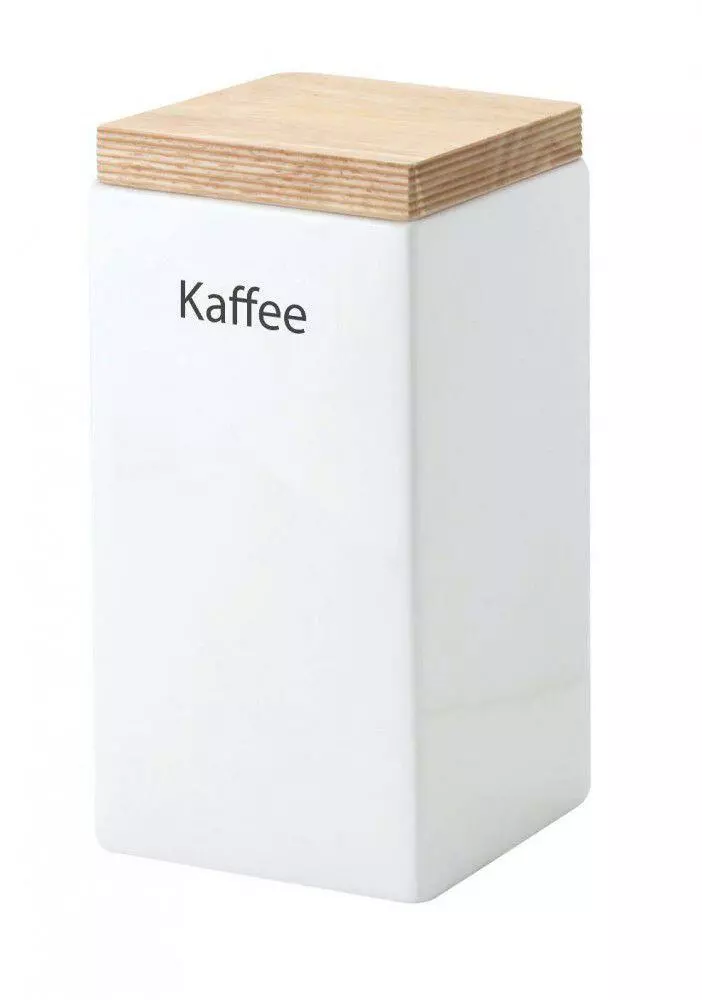 Continenta Vorratsdose Quadratisch Aus Keramik Mit Holzdeckel 3 Continenta Vorratsdose Quadratisch Aus Keramik Mit Holzdeckel – Bild 3