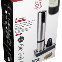 PEUGEOT Elektrischer Korkenzieher Elis Touch Mit Akku, Edelstahl -Kaffee Espresso Verkäufe ELIS TOUCH Lithium Ion 200497 PACK
