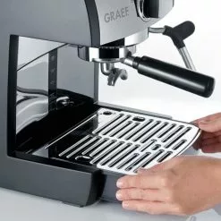 Graef Espressomaschine Pivalla ES 702 Mit Kapsel-Siebträger -Kaffee Espresso Verkäufe ES702EU01 pivalla Detail Auffangbehaelter neu