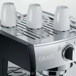 Graef Espressomaschine Pivalla ES 702 Mit Kapsel-Siebträger -Kaffee Espresso Verkäufe ES702EU01 pivalla Detail Waermeplatte neu l