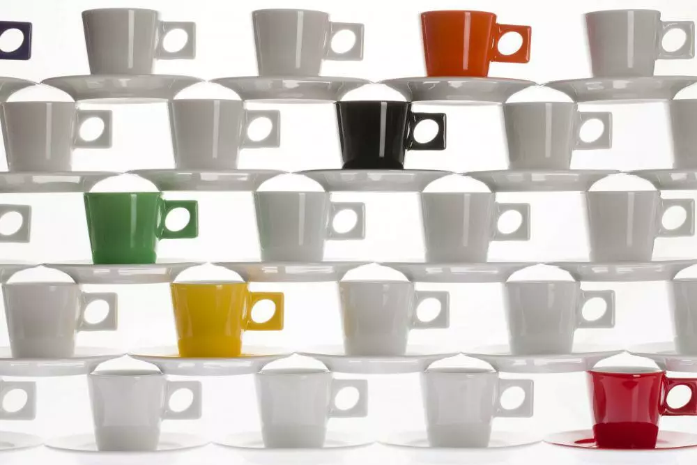 NYNY Cappuccinotasse Von Porzellanfabrik Walküre, Weiß 3 NYNY Cappuccinotasse Von Porzellanfabrik Walküre, Weiß – Bild 3