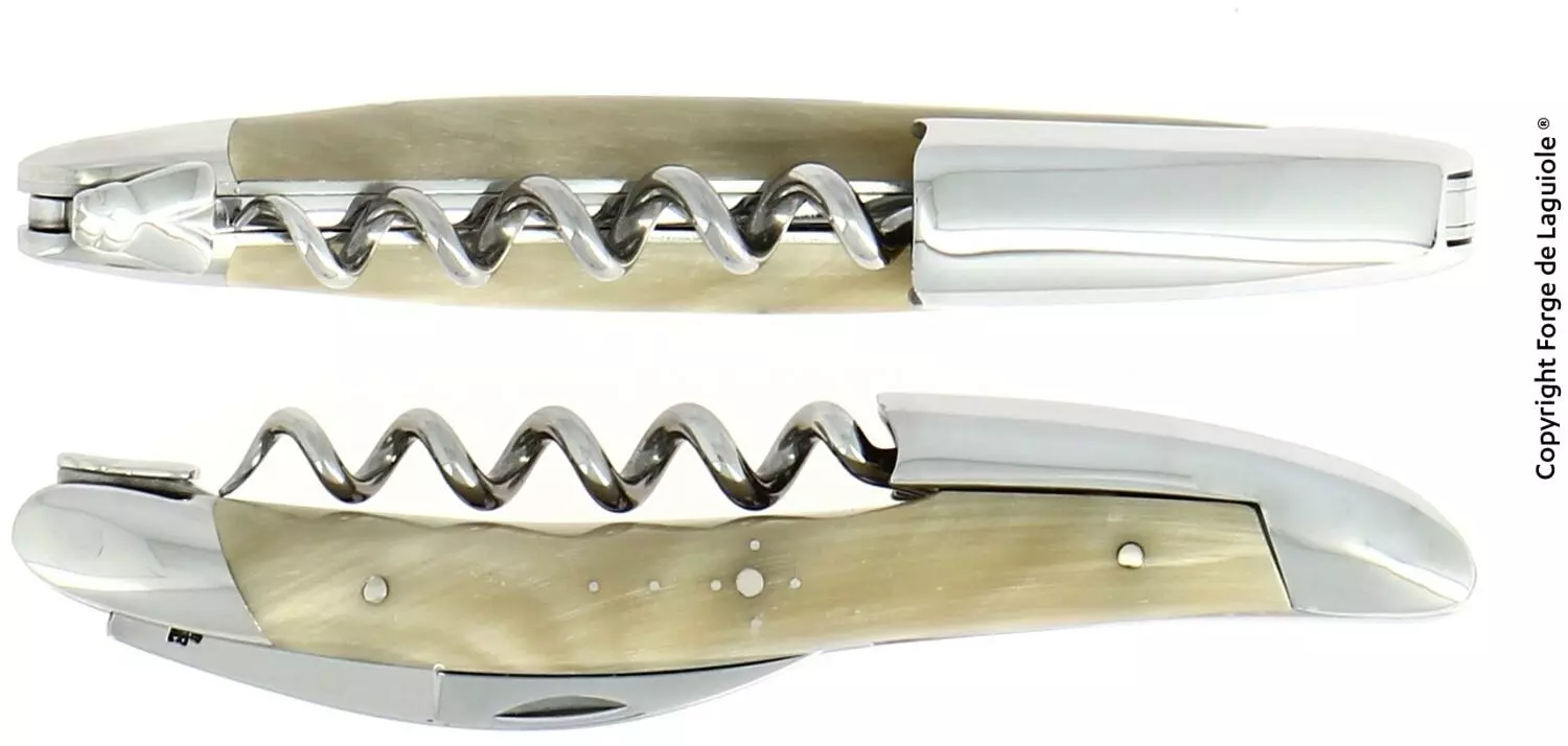 Forge De Laguiole Sommeliermesser In Marmorierter Hornspitze 1 Forge De Laguiole Sommeliermesser In Marmorierter Hornspitze