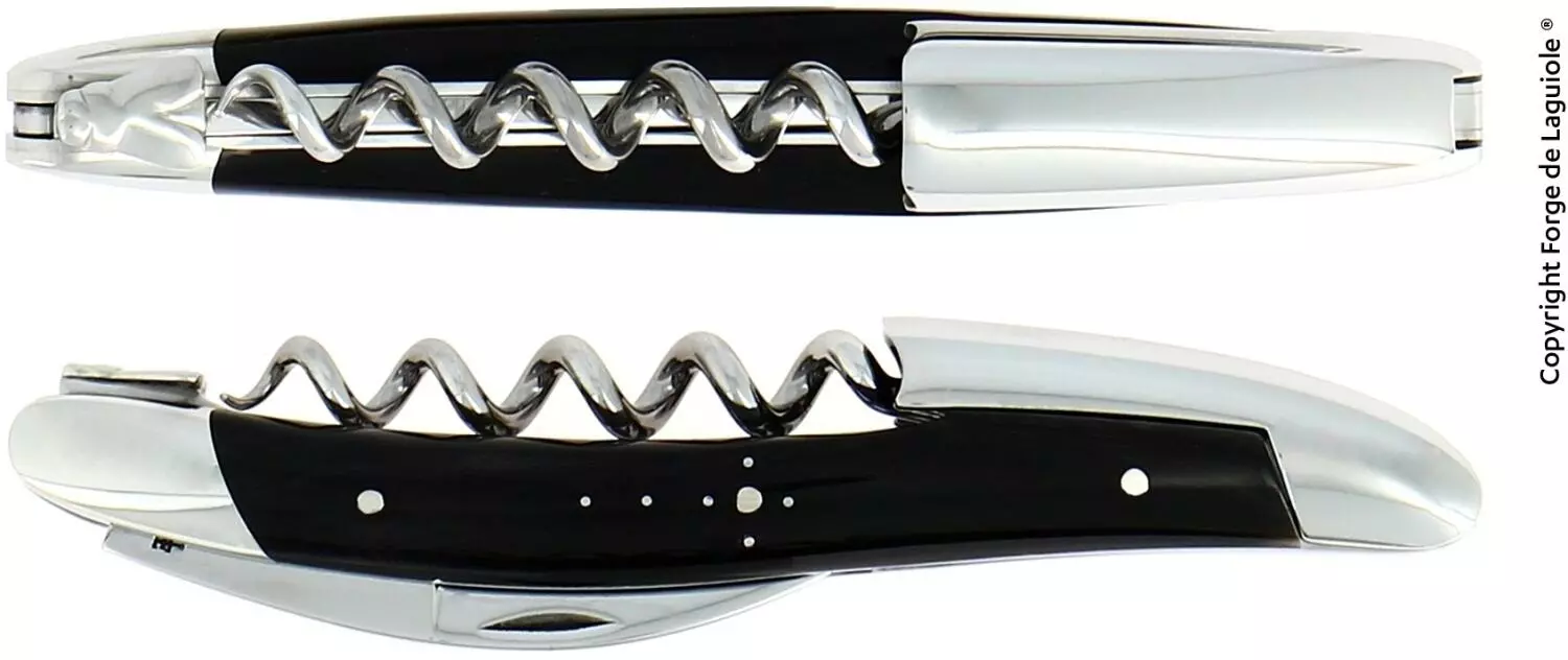 Forge De Laguiole Sommeliermesser In Marmorierter Hornspitze 2 Forge De Laguiole Sommeliermesser In Marmorierter Hornspitze – Bild 2