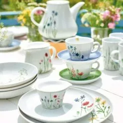 Kahla Magic Grip Wildblume Espresso-Obertasse 0,09 L, Blau-rot -Kaffee Espresso Verkäufe Wildblume 76 875 31 HiRes RGB neu 5 l