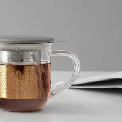 Viva Scandinavia Glastasse Eva Mit Filter, Blauer Deckel -Kaffee Espresso Verkäufe eva ambiente