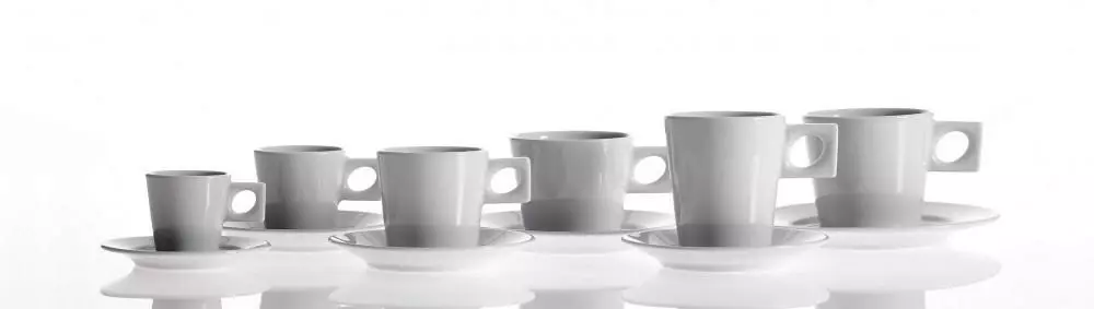 NYNY Cappuccinotasse Von Porzellanfabrik Walküre, Weiß 2 NYNY Cappuccinotasse Von Porzellanfabrik Walküre, Weiß – Bild 2