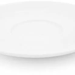 Classic Café Au Lait Untertasse Von Porzellanfabrik Walküre, Weiß