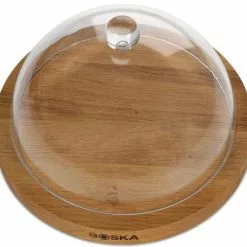 Boska Käseglocke Life -Kaffee Espresso Verkäufe web 859002 LIFE cheese board OAK with dome 002 neu